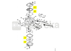 Conjunto de gaxeta do carburador 1124-007-1061