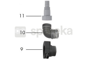 Connection elbow assembly for fts 1100 d4 e ptps 1100 a1 91103475