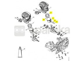 Pistão completo d.44,7mm 1141-030-2003