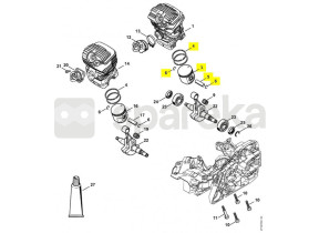 Pistão completo d.47 mm 1141-030-2004