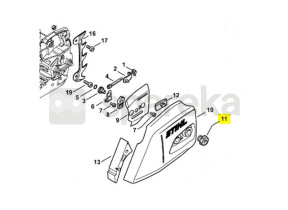 Porca de flange m8 0000-995-0806