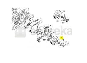 Roda dentada de perfil 3/8 7 dts 1125-640-2006