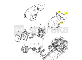 Tampa do motor ms 362 1140-080-1616